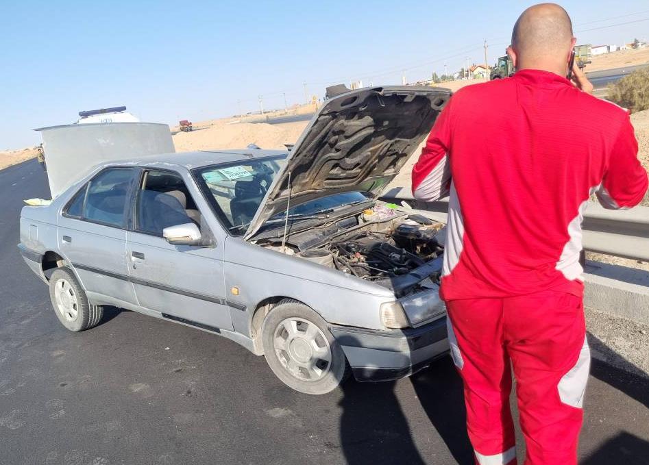 انحراف ازجاده پژو ۴۰۵ در جاده سرخه به آرادان با ۶ مصدوم