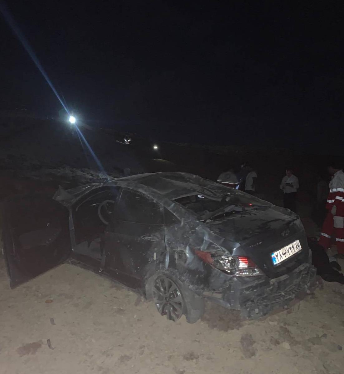 سقوط خودرو در دره جاده فولادمحله به کیاسر با یک کشته و یک مصدوم