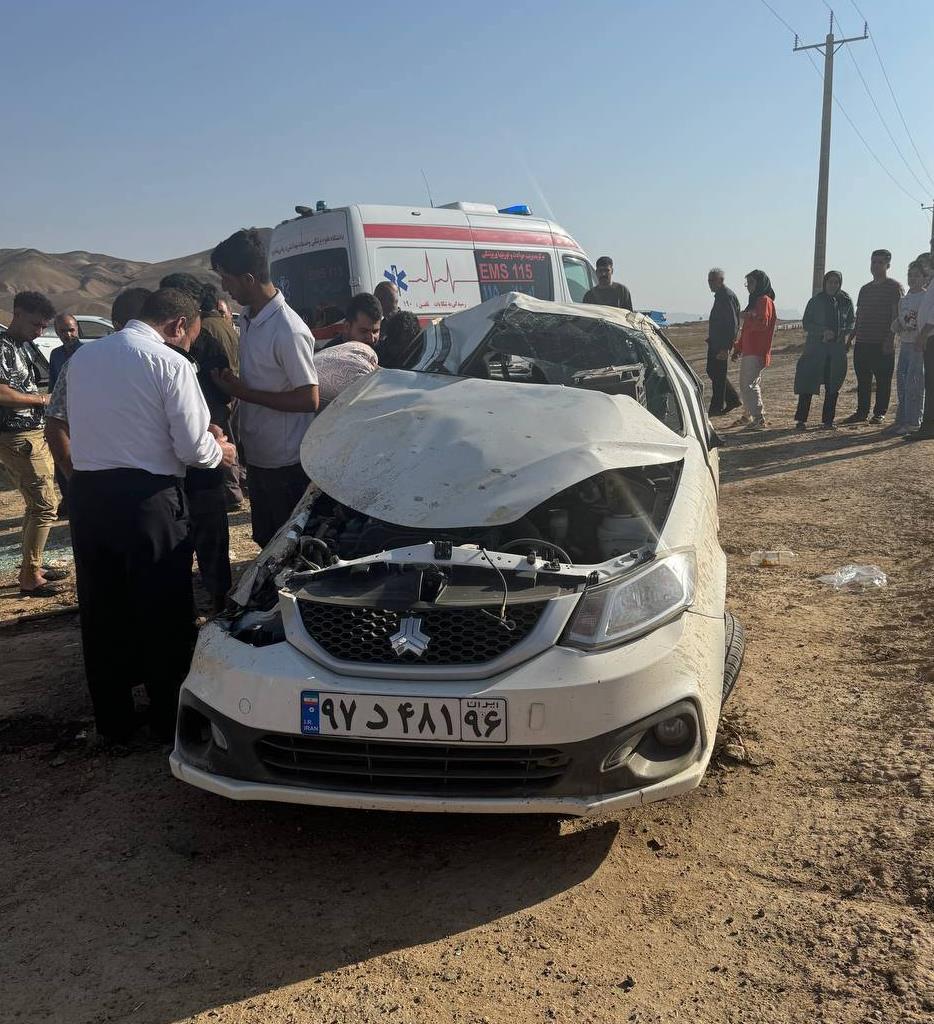 واژگونی ساینا در جاده آزادشهر به شاهرود با ۴مصدوم