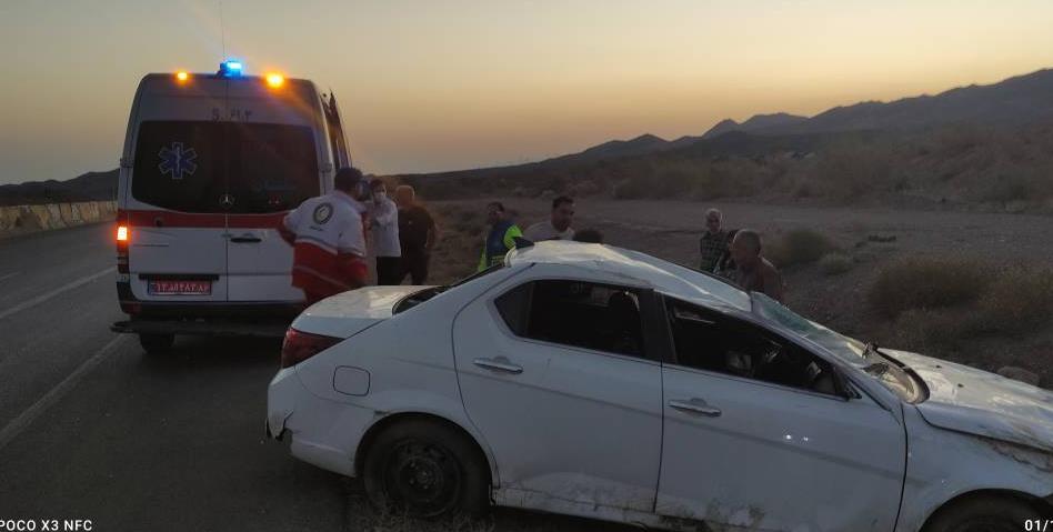 واژگونی دنا در جاده دامغان به سمنان ۳ مصدوم برجای گذاشت
