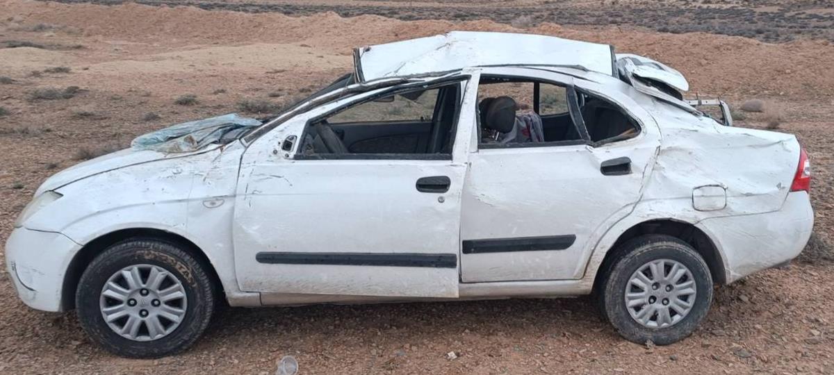 ۳مصدوم بر اثر واژگونی تیبا در جاده دامغان به کیاسر